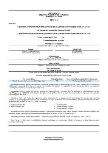 Thumbnail Richtech Robotics 10-Q Quarterly Report FY2026 