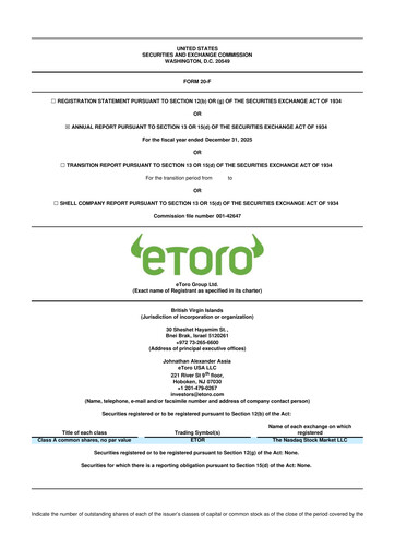 Miniature eToro 20-F Rapport annuel 2025