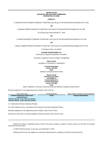 Thumbnail Alarum Technologies 20-F Annual Report 2025