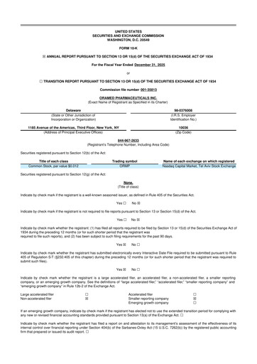 Miniature Oramed Pharmaceuticals 10-K Rapport annuel 2025