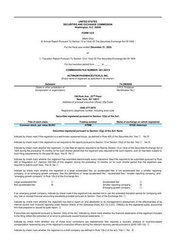 Thumbnail Actinium Pharmaceuticals 10-K Annual Report 2025