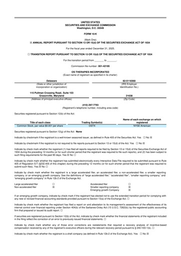 Miniature OS Therapies 10-K Rapport annuel 2025