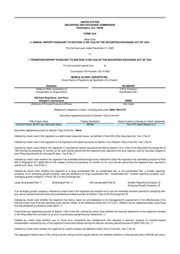 Miniature Mobile Global Esports (Mogo) 10-K Rapport annuel 2025