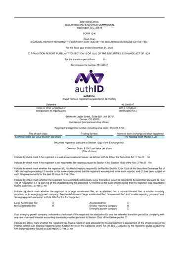 Vorschaubild authID 10-K Jahresbericht 2025