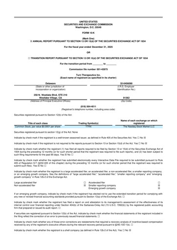 Thumbnail Turn Therapeutics 10-K Annual Report 2025
