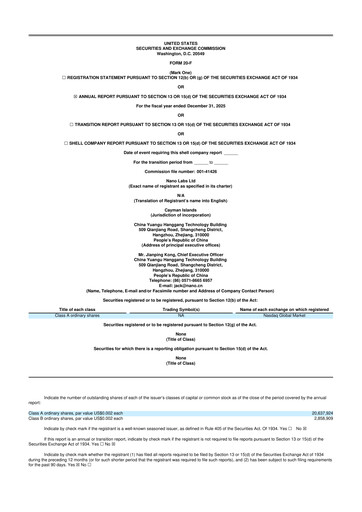 Thumbnail Nano Labs 20-F Annual Report 