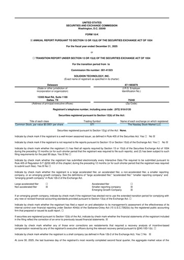 Thumbnail Solidion Technology 10-K Annual Report 