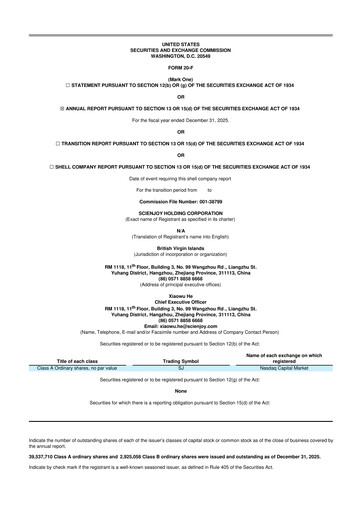 Thumbnail Scienjoy Holding Corporation 20-F Annual Report 
