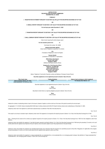 Miniature Bgin Blockchain 20-F Rapport annuel 