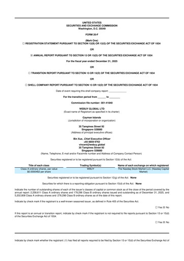 Thumbnail Webuy Global 20-F Annual Report 