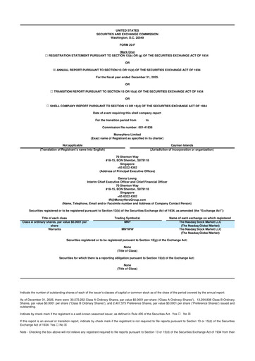 Thumbnail MoneyHero 20-F Annual Report 