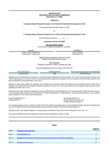 Thumbnail Air Industries Group 10-Q Quarterly Report FY2026 