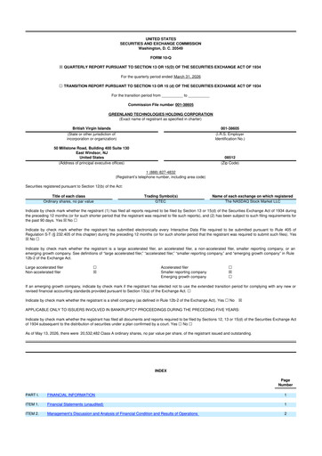 Thumbnail Greenland Technologies 10-Q Quarterly Report FY2026 Q1