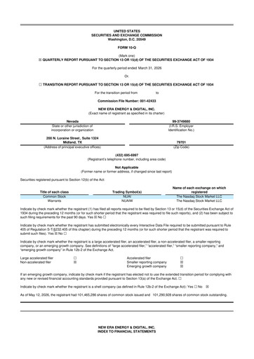 Thumbnail New Era Energy & Digital 10-Q Quarterly Report FY2026 