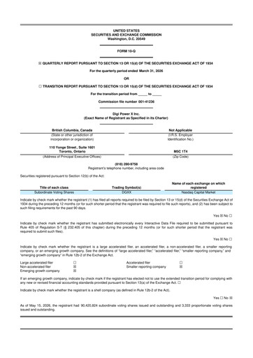 Miniature DigiPowerX 10-Q Rapport trimestriel 2026 