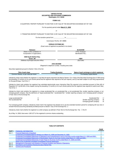 Thumbnail Versus Systems 10-Q Quarterly Report FY 