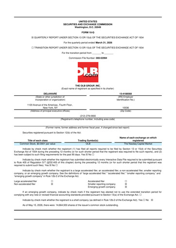 Thumbnail OLB Group 10-Q Quarterly Report FY 