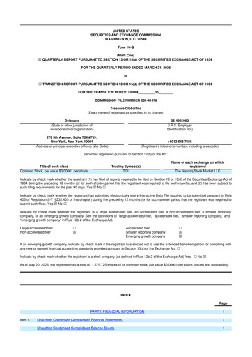 Thumbnail Treasure Global 10-Q Quarterly Report FY 