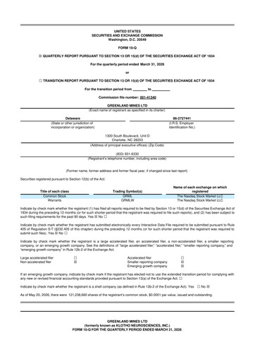 Thumbnail Greenland Mines 10-Q Quarterly Report FY2026 Q1