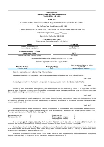 Thumbnail La Rosa Holdings 10-K Annual Report 2025