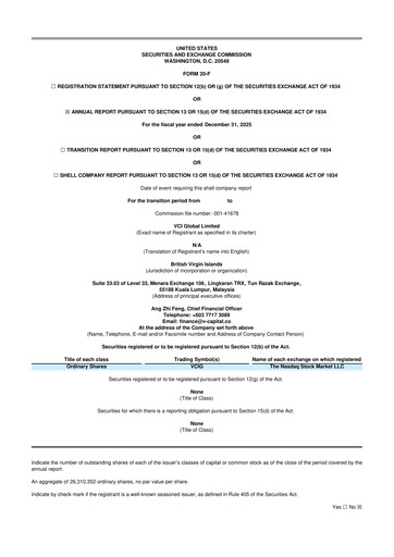 Thumbnail VCI Global 20-F Annual Report 2025
