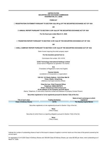 Thumbnail CCSC Technology International Holdings 20-F Annual Report 2026