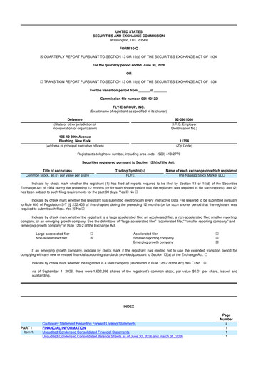 Thumbnail Fly-E Group 10-Q Quarterly Report FY2027 