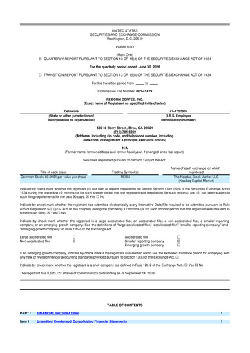Thumbnail Reborn Coffee 10-Q Quarterly Report FY2026 