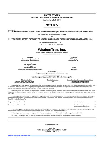 Thumbnail WisdomTree
 10-Q Quarterly Report FY2024 