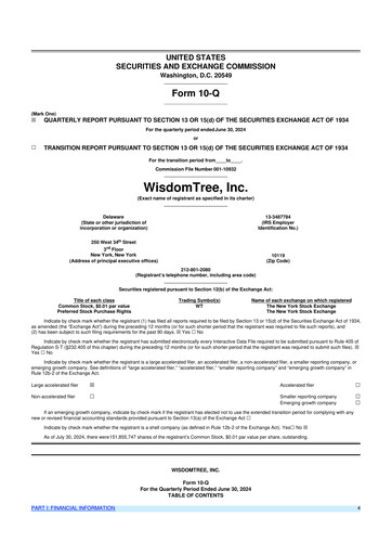 Thumbnail WisdomTree
 10-Q Quarterly Report FY2024 