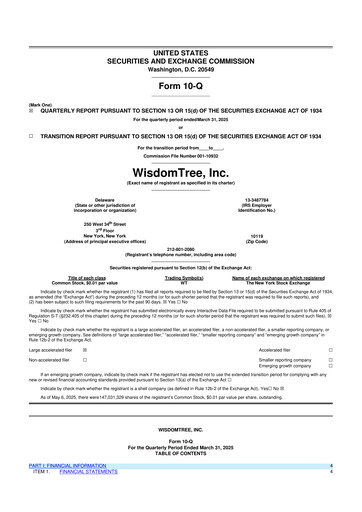 Thumbnail WisdomTree
 10-Q Quarterly Report FY2025 