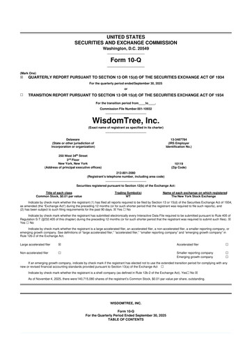 Thumbnail WisdomTree
 10-Q Quarterly Report FY2025 