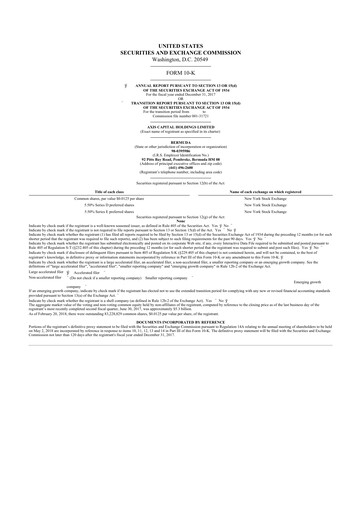 Miniature AXIS Capital
 10-K Rapport annuel 2017