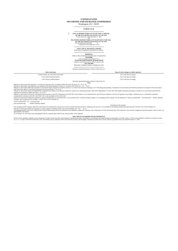 Miniature AXIS Capital
 10-K Rapport annuel 2018