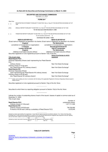 Thumbnail RELX 20-F Annual Report 