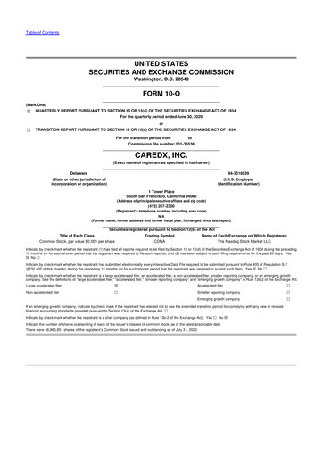 Thumbnail CareDx 10-Q Quarterly Report FY2020 