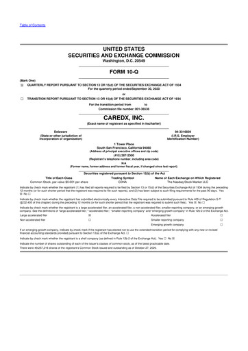 Thumbnail CareDx 10-Q Quarterly Report FY2020 