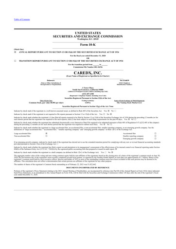 Thumbnail CareDx 10-K Annual Report 2020