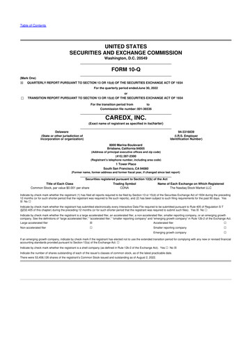 Thumbnail CareDx 10-Q Quarterly Report FY2022 