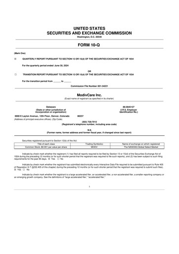 Thumbnail ModivCare 10-Q Quarterly Report FY2024 