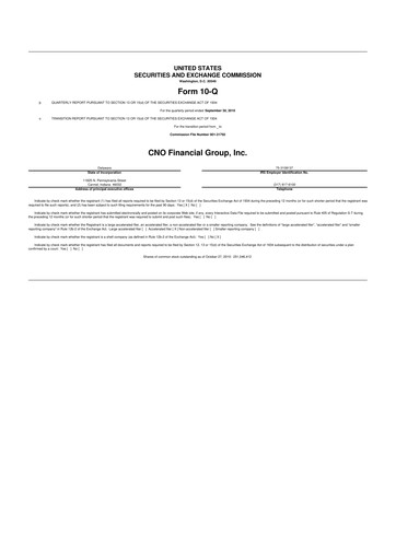 Vorschaubild CNO Financial Group
 10-Q Quartalsbericht 2010 