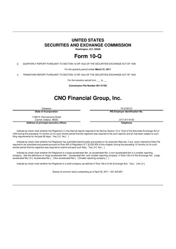 Vorschaubild CNO Financial Group
 10-Q Quartalsbericht 2011 