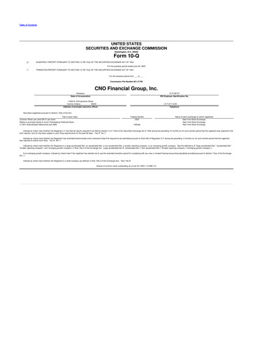 Vorschaubild CNO Financial Group
 10-Q Quartalsbericht 2023 