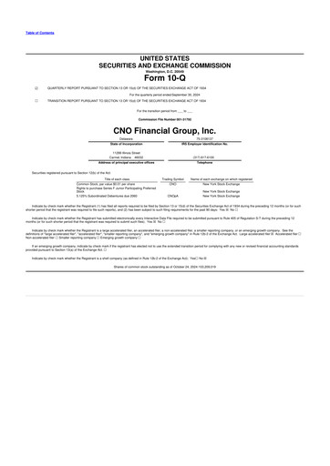 Vorschaubild CNO Financial Group
 10-Q Quartalsbericht 2024 