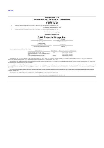 Vorschaubild CNO Financial Group
 10-Q Quartalsbericht 2025 