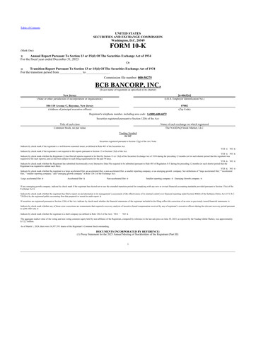 Thumbnail BCB Bancorp 10-K Annual Report 2023