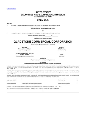 Thumbnail Gladstone Commercial 10-Q Quarterly Report FY2016 