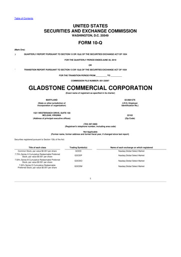 Thumbnail Gladstone Commercial 10-Q Quarterly Report FY2019 