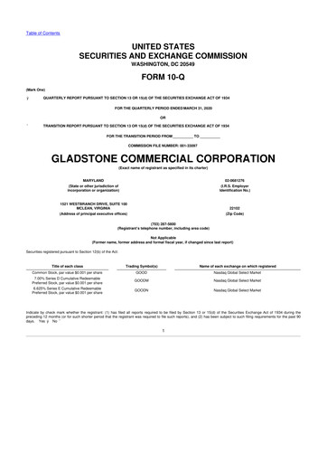 Thumbnail Gladstone Commercial 10-Q Quarterly Report FY2020 