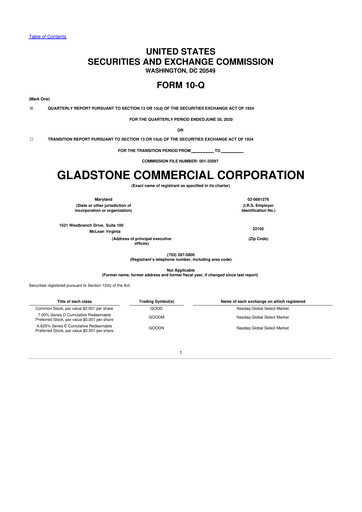 Thumbnail Gladstone Commercial 10-Q Quarterly Report FY2020 